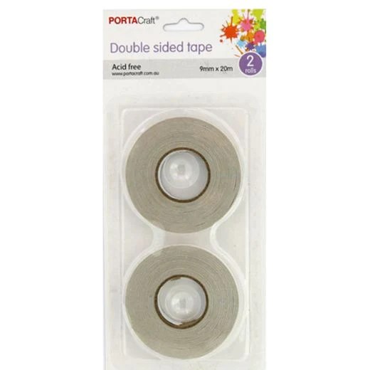 PortaCraftDoubleSidedTape9mmx20m2Rolls