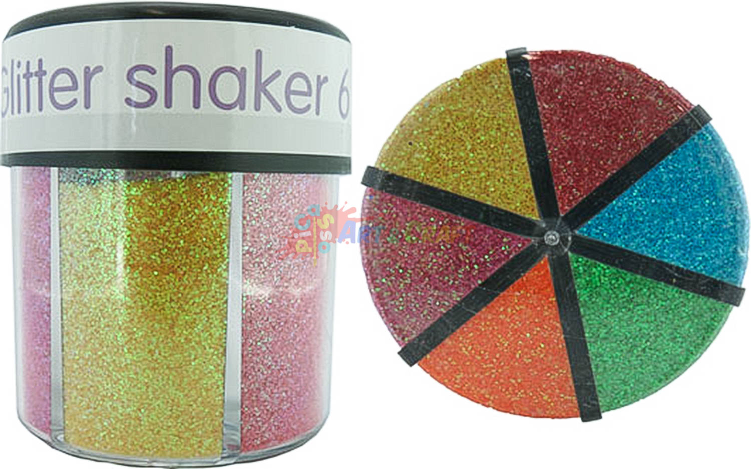 Glitter Shaker 6 way Chunky B Picasso Art & Craft