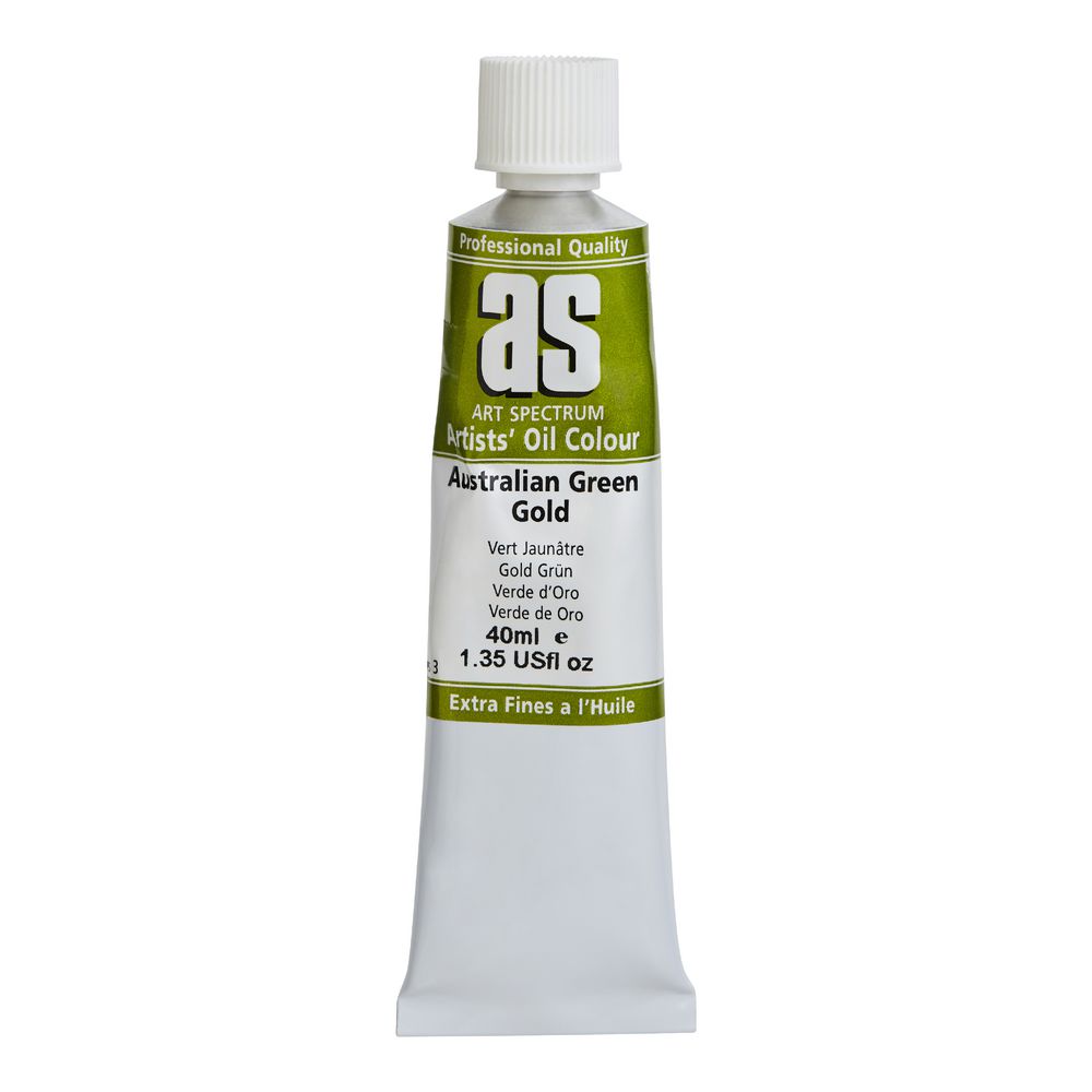 AGG4 - ART SPECTRUM OIL 40ML AUSTRALIAN GREEN GOLD