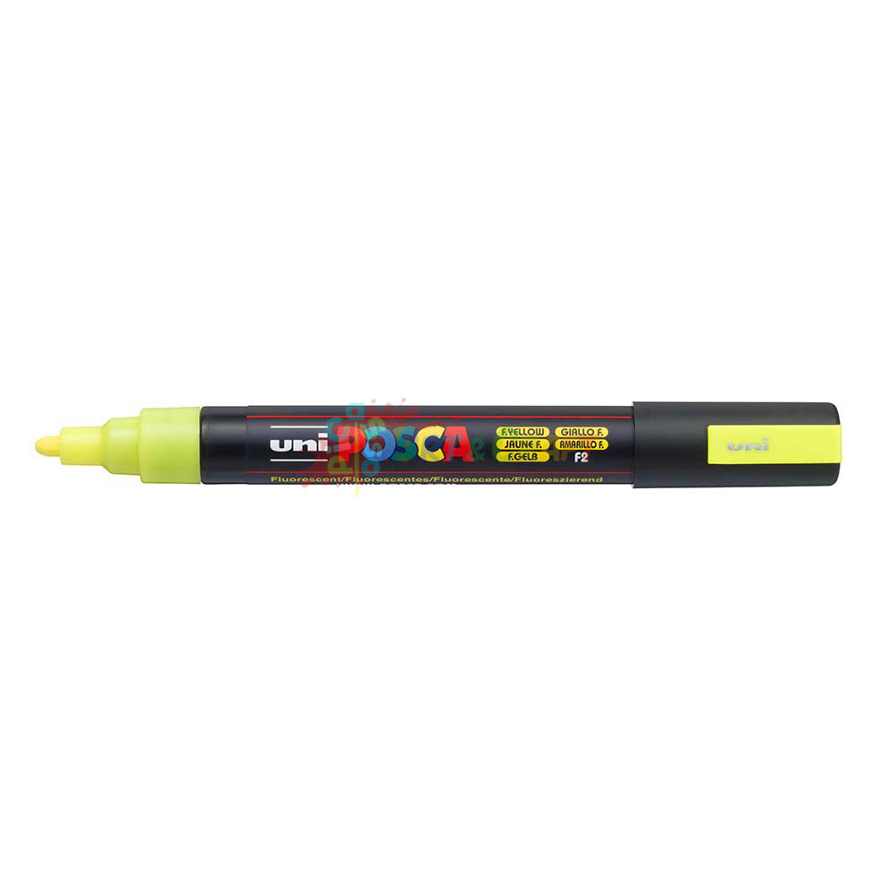 POSCA PC5M Fluro Yellow Paint Pen Picasso Art & Craft