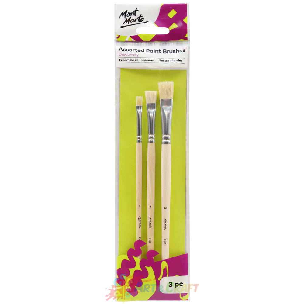Discovery Assorted Paint Brushes 3pc Picasso Art & Craft