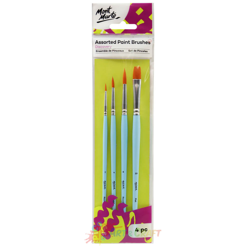Discovery Assorted Paint Brushes 4pc Picasso Art & Craft