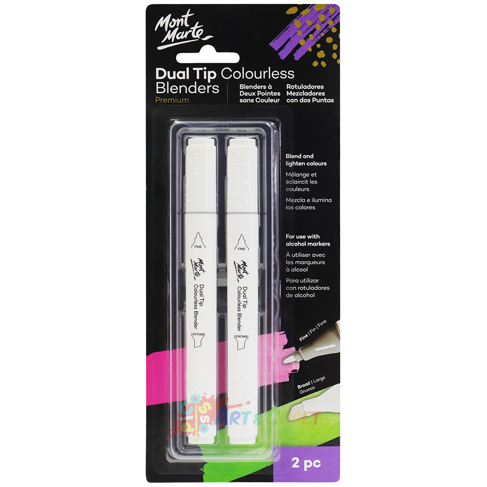 Premium Dual Tip Colourless Blenders 2pc Picasso Art & Craft