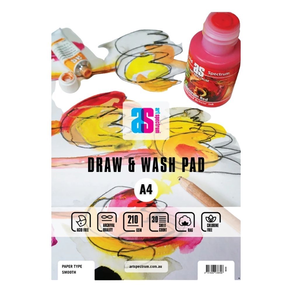 Draw & Wash Paper Pad Smooth A4