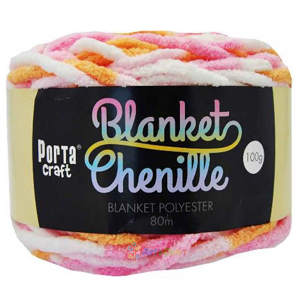 Chenille Blanket Yarn Toasted Marshmallow Picasso Art & Craft