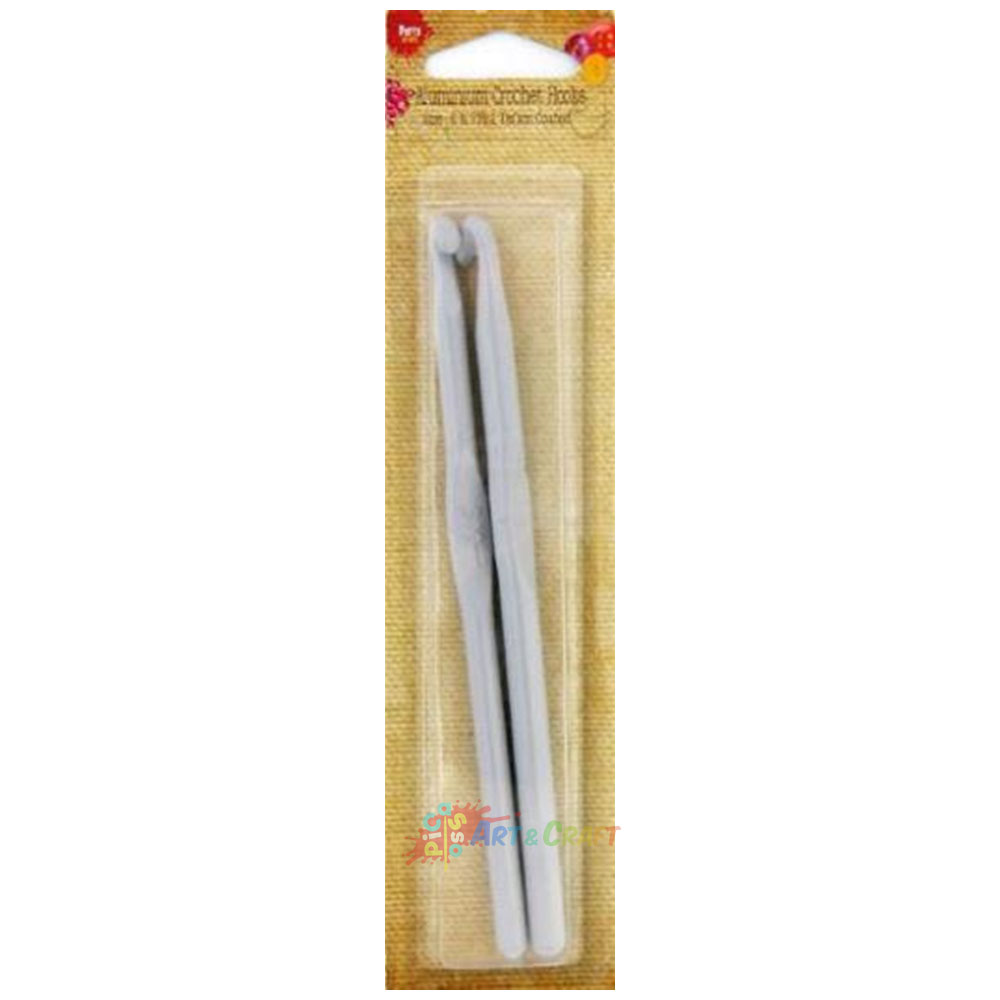 Aluminium Crochet Hooks Sizes 6mm & 7mm Picasso Art & Craft