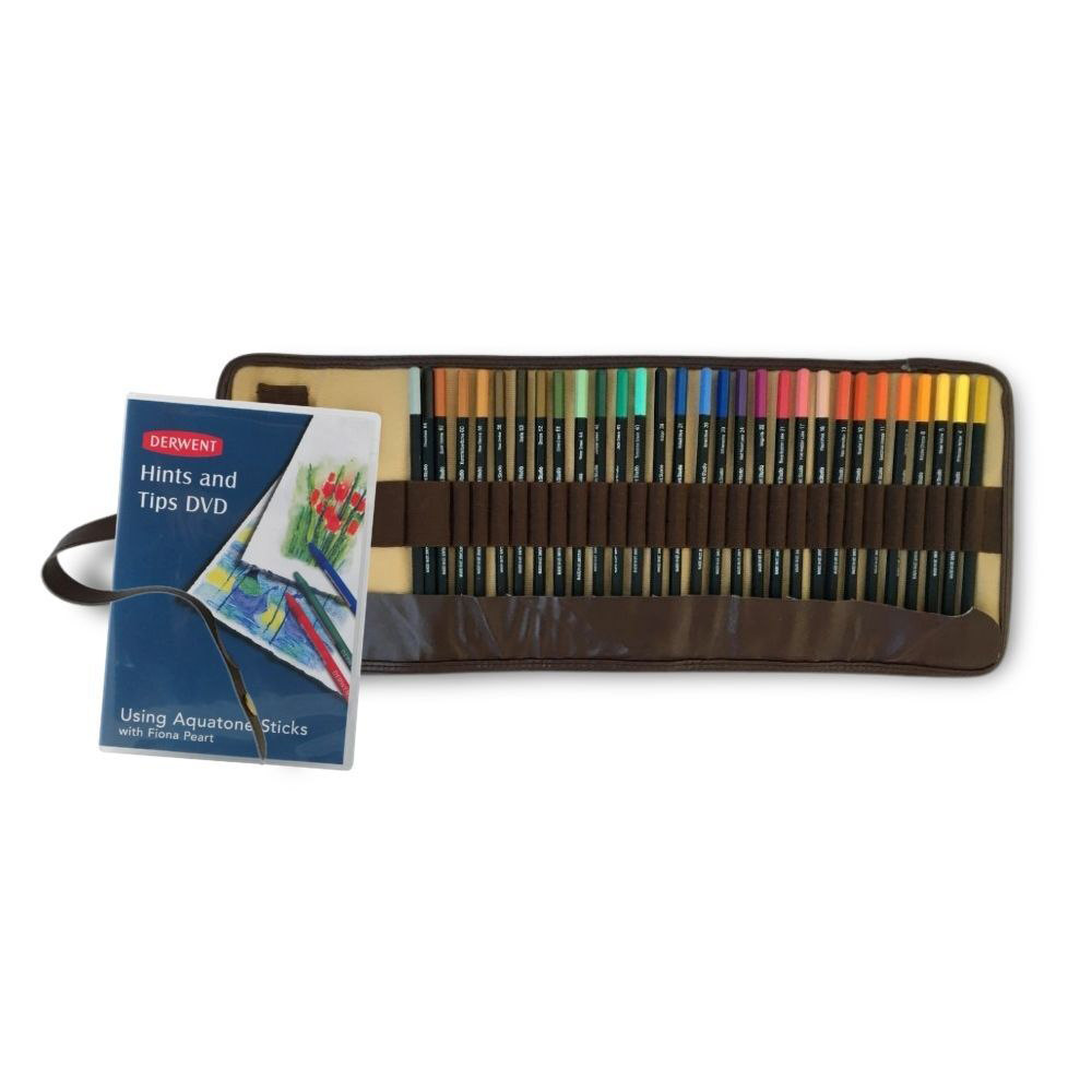 Derwent Aquatone Pencil Wrap & DVD Picasso Art & Craft
