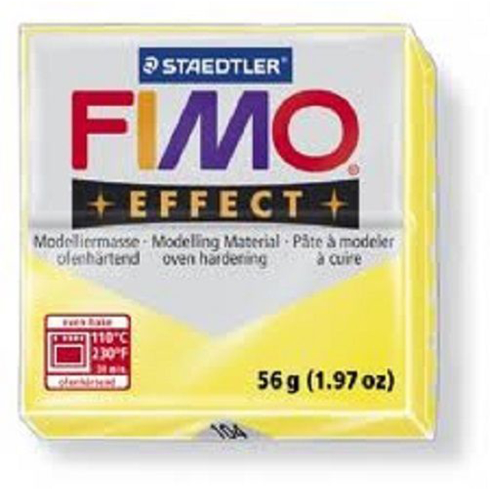 Fimo Effect Polymer Clay Translucent Yellow No 104 Picasso Art & Craft