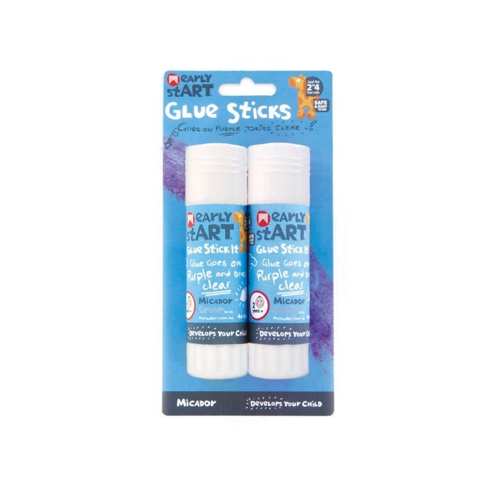 Micador Early Start Washable Glue Stick 2 Pack Picasso Art & Craft