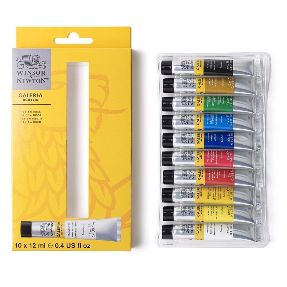 Winsor & Newton Galeria Acrylic Paint Set 10 x 12ml tubes Picasso Art & Craft