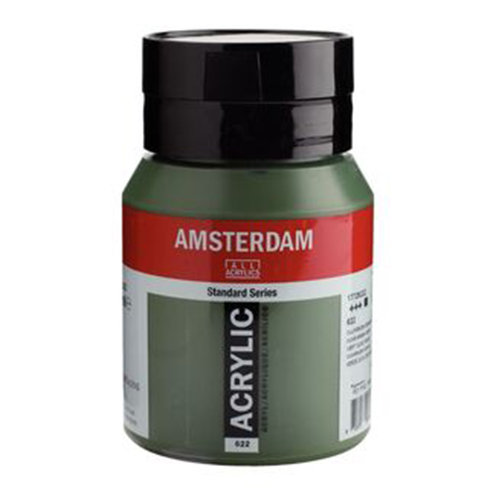 Amsterdam Acrylic Paint 500ml Bottle Olive Green Deep Picasso Art