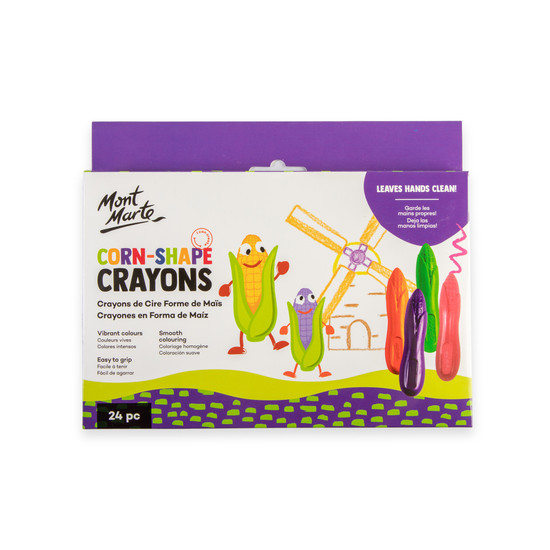 MM CornShape Crayons 24pc Picasso Art & Craft